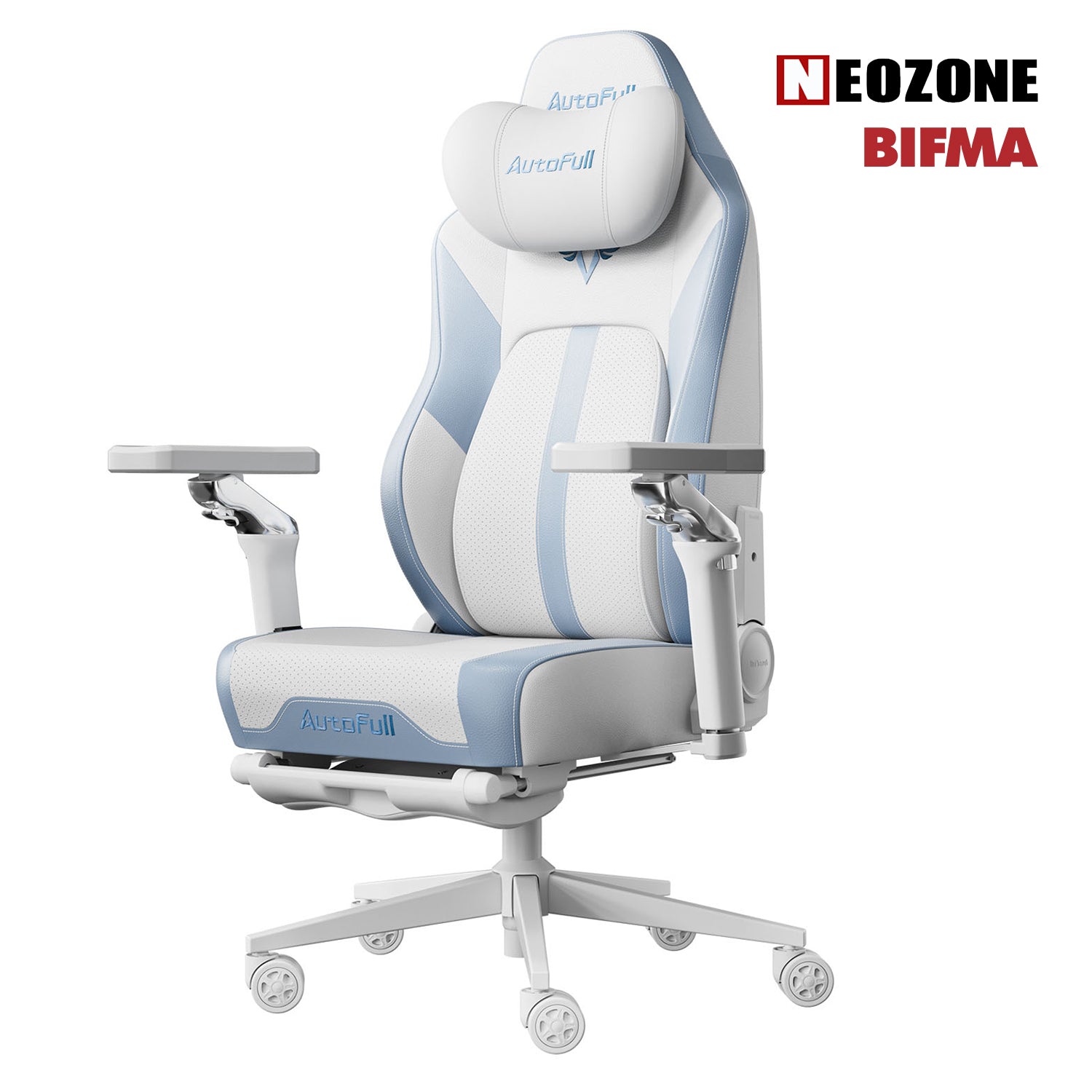 AutoFull M6 Ultra White Gaming-Stuhl mit Massage