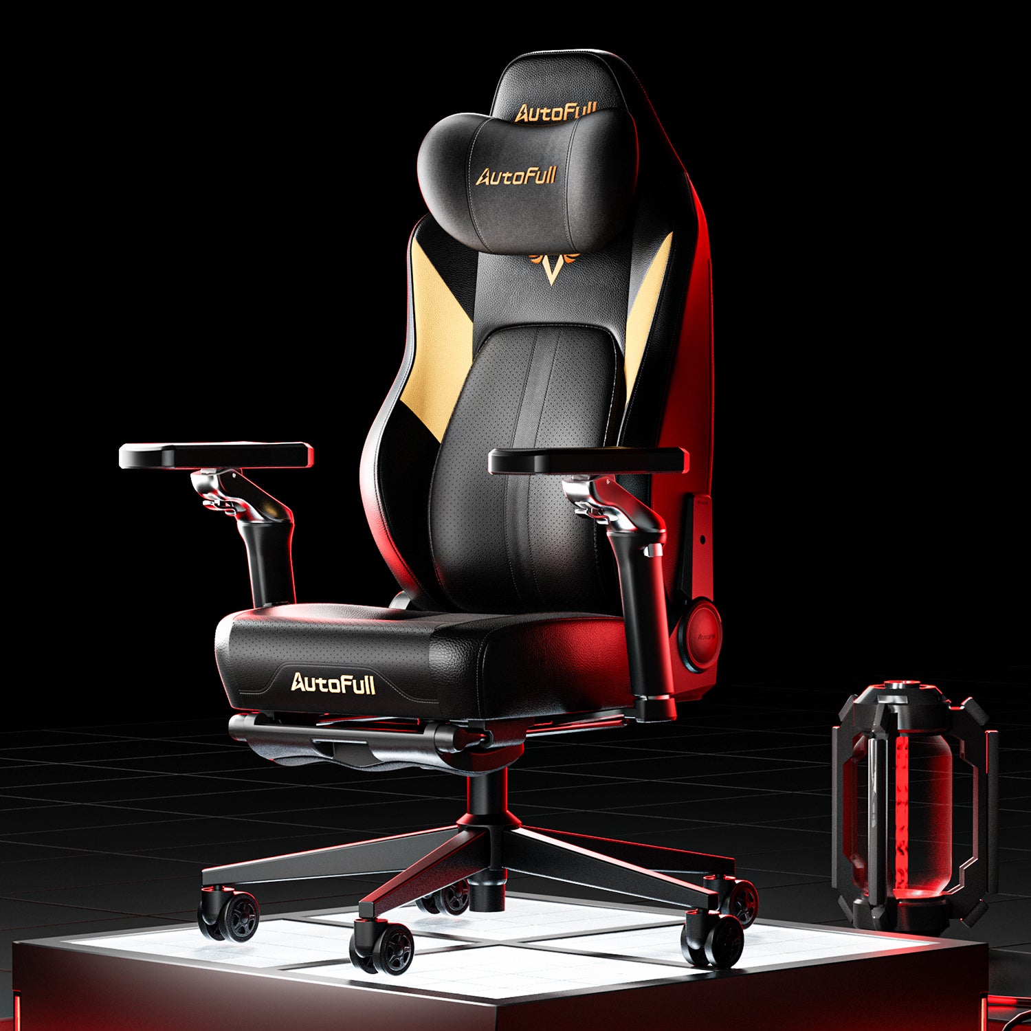 AutoFull M6 Ultra Black Gaming Chair (Massage)