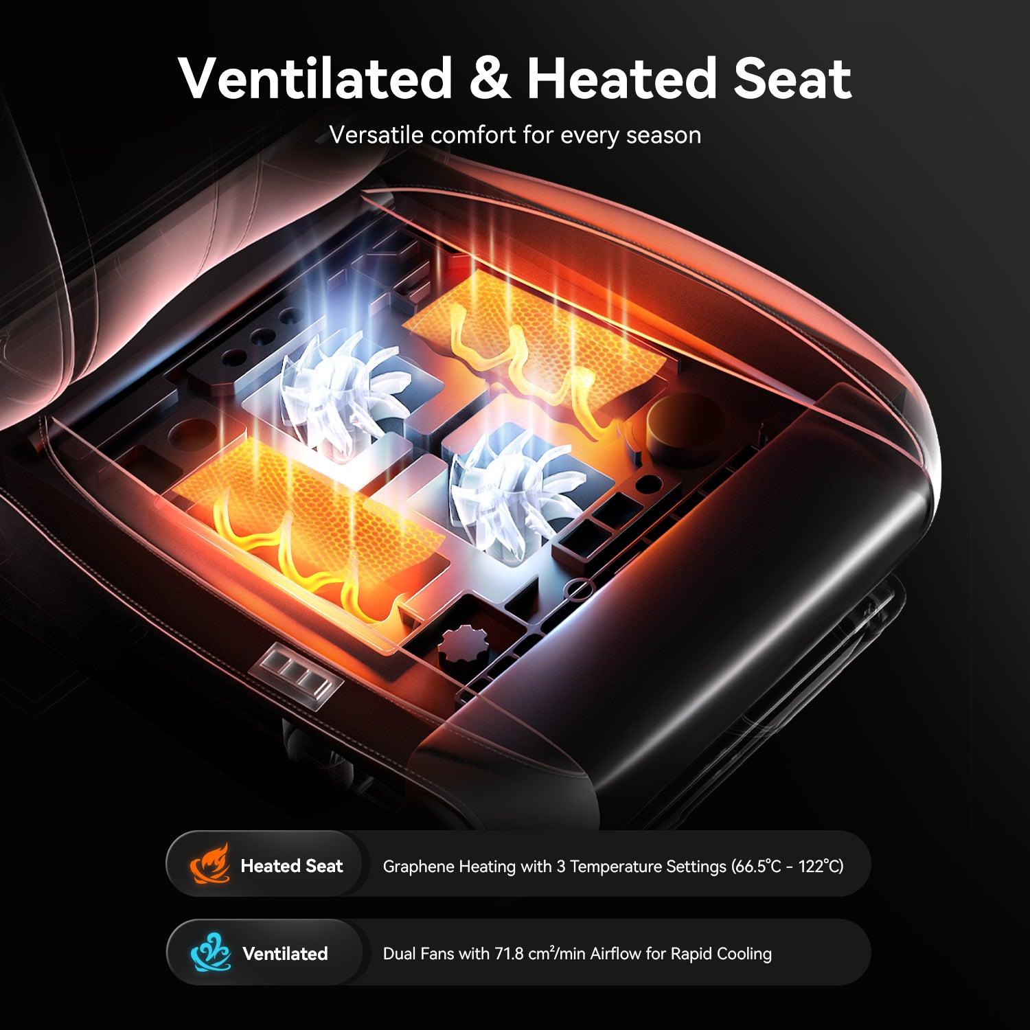 AutoFull M6 Ultra Black Gaming Chair with Massage