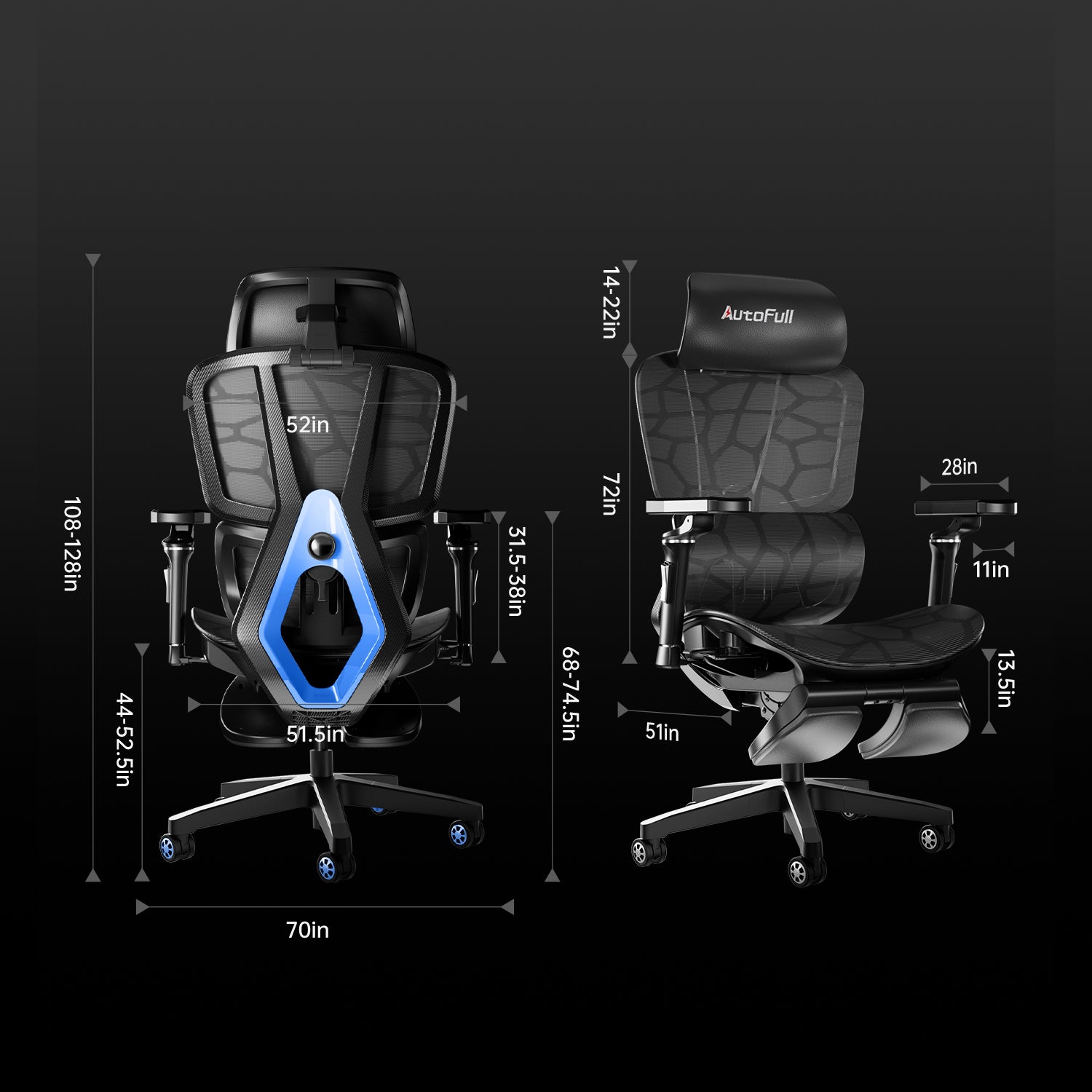 AutoFull G5 Blue Gaming Chair