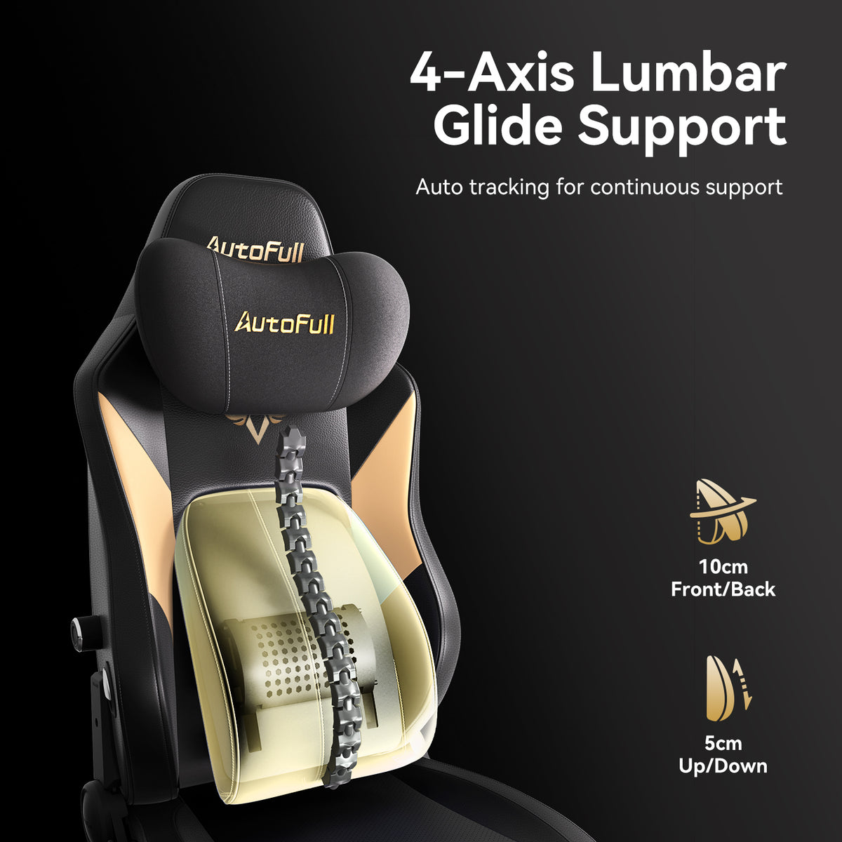 AutoFull M6 Ultra Black Gaming Chair with Massage