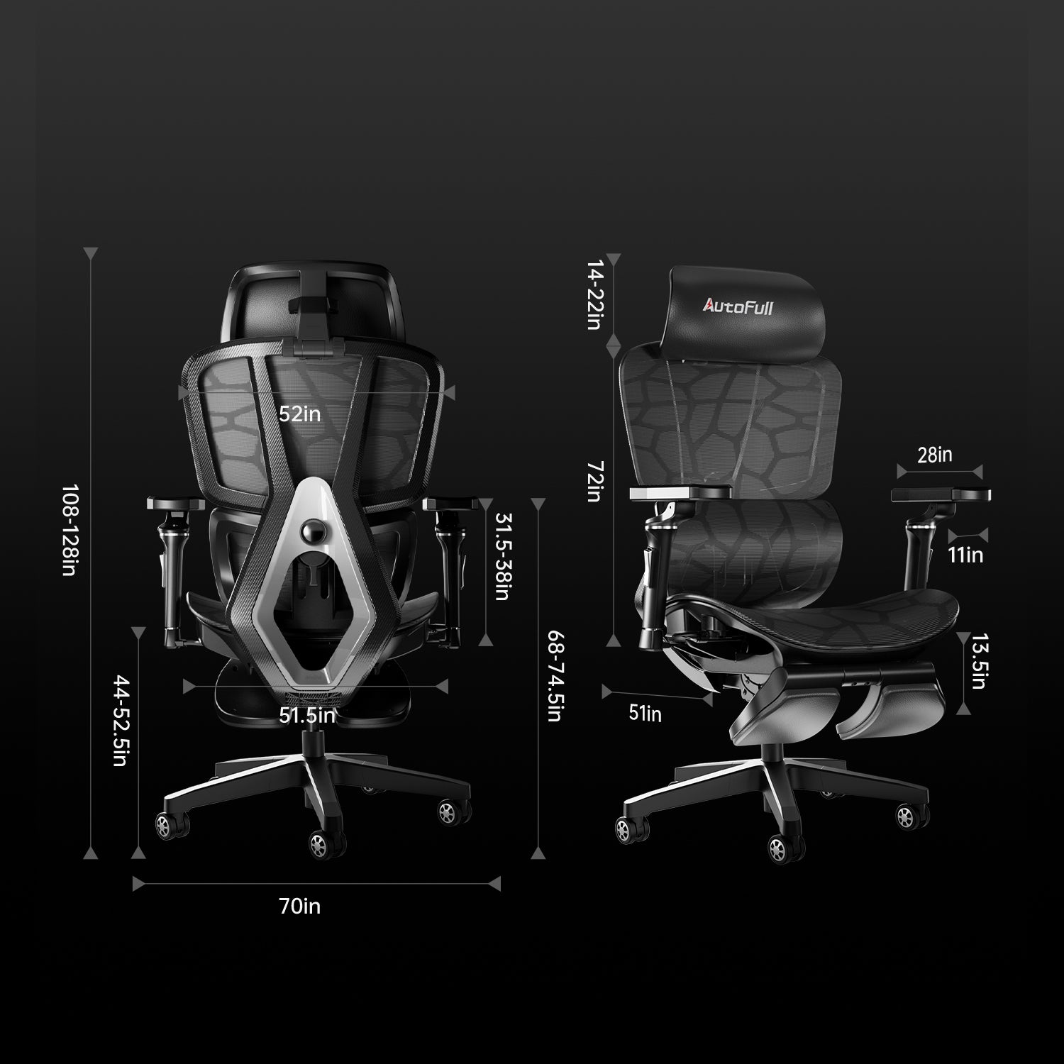 AutoFull G5 Silver Gaming Chair